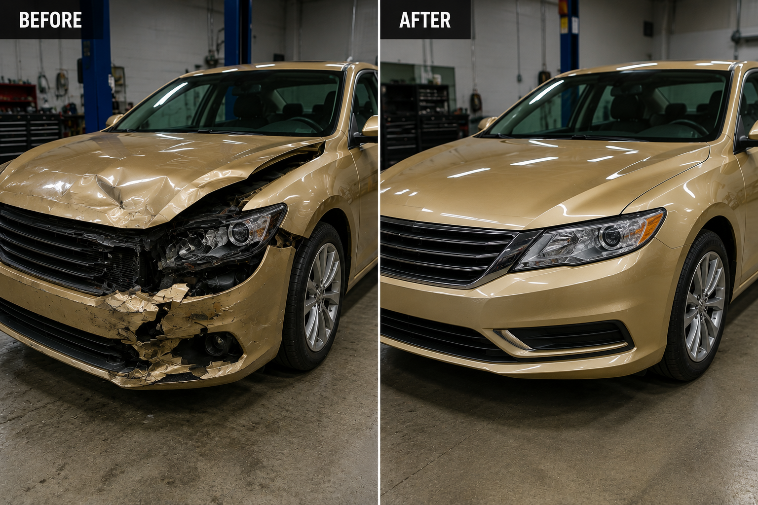 collision repair before after