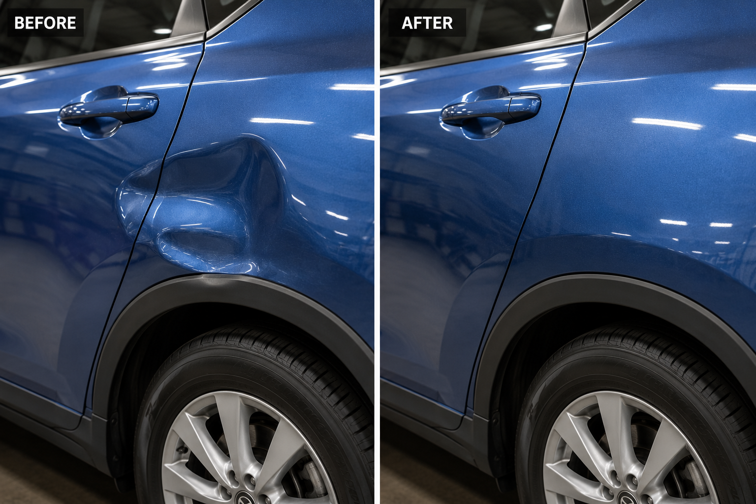 dent repair before after